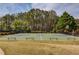 Community basketball court surrounded by lush landscaping and mature trees creating a serene atmosphere at 5394 Brendlynn Dr, Suwanee, GA 30024