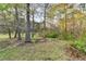 The grassy backyard features mature trees, offering a blend of sun and shade at 1880 Ridgedale Dr, Snellville, GA 30078