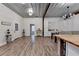 Open-concept kitchen and living area with stylish flooring and plenty of natural light at 1880 Ridgedale Dr, Snellville, GA 30078