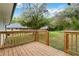 Wooden deck overlooking the tree-lined backyard of this home at 2297 Sheryl Dr, Decatur, GA 30032