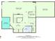 Finished basement floorplan featuring a recreation room, theater, wet bar, bathroom, and bedroom at 11770 Ashwick Pl, Johns Creek, GA 30005
