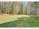 Lush backyard featuring mature trees, creating a private and peaceful retreat for outdoor activities at 240 Arthurs Ln, Covington, GA 30016