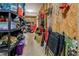 Unfinished basement for storage with built-in shelving offers ample space at 240 Arthurs Ln, Covington, GA 30016