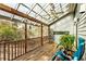 Relaxing screened-in porch with comfortable seating and views of the surrounding trees at 131 Cypress St, Roswell, GA 30075