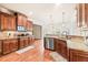 Spacious kitchen with granite countertops, stainless steel appliances, and ample cabinet space at 1526 Rocky River Dr, Lawrenceville, GA 30045