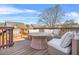 Relax in style on the cozy deck with comfortable seating and a beautiful view for outdoor enjoyment at 9893 Colchester St, Douglasville, GA 30135