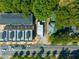 Birds eye view of townhomes surrounded by lush greenery and city street with cars traveling on the road at 175 Moreland Se Ave, Atlanta, GA 30316