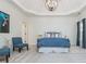 Bright main bedroom with large windows, tray ceiling and sitting chairs at 425 Prestwick Ct, Alpharetta, GA 30005