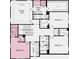 Detailed floorplan showcasing the layout of the second floor, including primary suite, bathrooms, and bedrooms at 5250 Trescott Path, Cumming, GA 30028