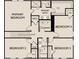 Second floor plan featuring primary bedroom, three additional bedrooms, two bathrooms, and a laundry room at 2113 Boxwood Se Cir, Conyers, GA 30094