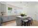 Bright kitchen featuring stainless steel appliances, gray cabinets, and a marble backsplash at 1770 Beckham Ne Pl # 47, Atlanta, GA 30324