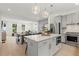 Kitchen island with pendant lighting, stainless steel appliances, and an oven built into the island at 1770 Beckham Ne Pl # 47, Atlanta, GA 30324