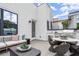 Modern outdoor kitchen on a rooftop terrace with built-in grill, sink, dining table and comfortable lounge seating at 1770 Beckham Ne Pl # 47, Atlanta, GA 30324