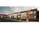 Charming new townhomes in a neighborhood with landscaped front yards and sidewalks, enhancing curb appeal at 1600 Driggs Nw Dr # 162, Atlanta, GA 30318