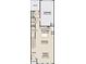Layout featuring garage, kitchen, dining, powder room, pantry and Gathering room. Dimensions provided at 1600 Driggs Nw Dr # 162, Atlanta, GA 30318