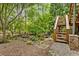Cozy backyard firepit with beautiful landscaping and pavers at 3646 Sope Creek Farm Se, Marietta, GA 30067