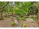 An outdoor firepit with landscaping and stone pavers at 3646 Sope Creek Farm Se, Marietta, GA 30067