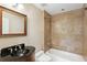 Bathroom with custom-tiled shower, and a single-sink vanity at 3646 Sope Creek Farm Se, Marietta, GA 30067