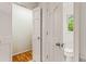 View into a bathroom with a toilet and closet at 3646 Sope Creek Farm Se, Marietta, GA 30067