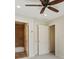 Bedroom featuring a ceiling fan, closet and bathroom at 3646 Sope Creek Farm Se, Marietta, GA 30067
