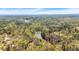 Scenic aerial view featuring a tranquil lake surrounded by lush greenery, creating a serene and picturesque setting at 481 Patillo Rd, Stockbridge, GA 30281