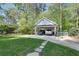 Two-car detached garage in park-like backyard setting, with ample parking and grassy space at 4000 N Stratford Ne Rd, Atlanta, GA 30342