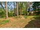 Green backyard with mature trees and mulch beds, creating a serene outdoor space at 4183 Oak Crest Dr, Tucker, GA 30084