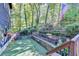 Backyard with terraced landscaping, retaining walls, and artificial turf at 8530 Hightower Trl, Snellville, GA 30039