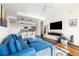 Open floor plan features a spacious living area with hardwood floors and modern kitchen at 1100 Howell Mill Nw Rd # 711, Atlanta, GA 30318