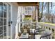 Cozy outdoor patio featuring comfortable seating and a peaceful setting at 303 Gettysburg Pl, Atlanta, GA 30350