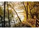 Scenic view of a river with golden autumn foliage, sunlight filtering through the trees at 303 Gettysburg Pl, Atlanta, GA 30350