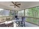 Relaxing screened porch perfect for enjoying the outdoors and private wooded backyard at 4880 Stone Moss Path, Hoschton, GA 30548