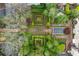 Aerial view of a meticulously designed garden showcasing elegant landscaping and symmetrical patterns at 53 Paces West Nw Dr, Atlanta, GA 30327