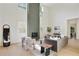 Bright and spacious living room with a modern fireplace, hardwood floors and contemporary decor at 2198 Oakawana Ne Dr, Atlanta, GA 30345
