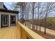 Wide angle shot of the backyard and the new deck at 622 Goldpoint Trce, Woodstock, GA 30189