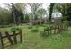 Rustic backyard featuring an old wooden fence and mature landscaping at 1130 Ridge Ave, Stone Mountain, GA 30083