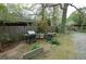 Spacious backyard with grassy areas, two grills and privacy fence, ideal for gatherings at 1130 Ridge Ave, Stone Mountain, GA 30083