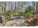 A stone firepit with benches and pavers create a lovely outdoor living space at 1665 Millhouse Lndg, Marietta, GA 30066