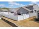 Spacious backyard with white fence, patio with seating perfect for outdoor enjoyment and relaxation at 510 Riverview Ln, Canton, GA 30114