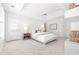 Spacious main bedroom features trey ceiling, fan, carpet, and lots of natural light at 218 Ridley Ln, Decatur, GA 30030