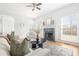 Bright living room with fireplace, hardwood floors, neutral furniture, and large windows, creating a cozy and inviting atmosphere at 218 Ridley Ln, Decatur, GA 30030