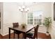 Dining room with hardwood floors and natural light at 3804 Hawk Tail Dr, Loganville, GA 30052