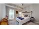 This bedroom has a decorative fireplace, natural light, and neutral tones for a calm atmosphere at 2168 Rock Creek Park, Decatur, GA 30033