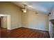 Spacious living room with hardwood floors and open layout at 154 Weatherly Way, Alpharetta, GA 30009