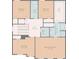 This is a two-story floor plan with the primary bedroom and laundry on the second floor at 121 Shoals Bridge Rd, Acworth, GA 30102
