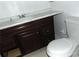 Bathroom vanity with a sink and a toilet at 3695 Church St, Clarkston, GA 30021