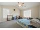 Bedroom with natural light, vaulted ceiling, and neutral carpet at 792 Russell Dr, Riverdale, GA 30296
