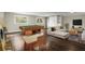 Finished basement with a pool table, living area and built in cabinet at 250 Martin Ridge Ct, Roswell, GA 30076
