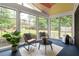 Bright and spacious sunroom, perfect for relaxing with a view of the landscaped backyard and beautiful greenery at 3063 Leafwood Dr, Decatur, GA 30033