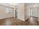 Dining Room featuring hardwood floors, a chandelier, natural light, and a modern color scheme at 1248 Falling Water Se Dr, Smyrna, GA 30080